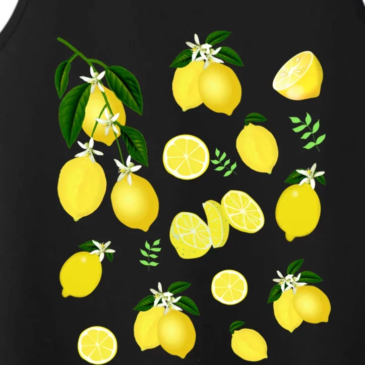 Cute Lemon Botanical Gardening Summertime Lemon Lover Gift Performance Tank