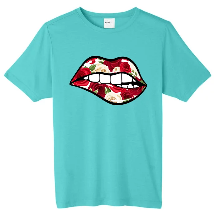 Cool Lips Bite MeRoses Valentine DayMothers Day Gift ChromaSoft Performance T-Shirt