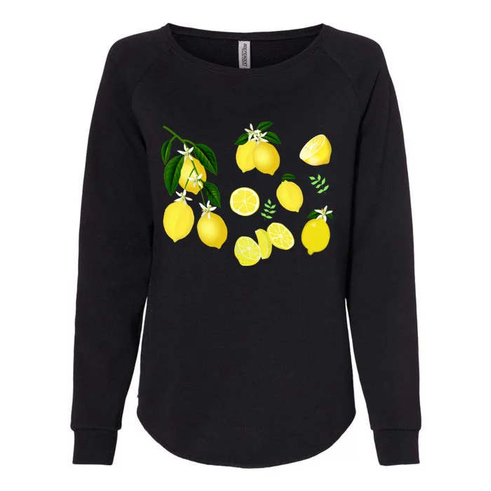 Cute Lemon Botanical Gardening Summertime Lemon Lover Great Gift Womens California Wash Sweatshirt