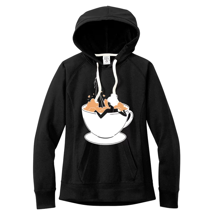 Coffee Lovers Bubble Bath Women's Fleece Hoodie