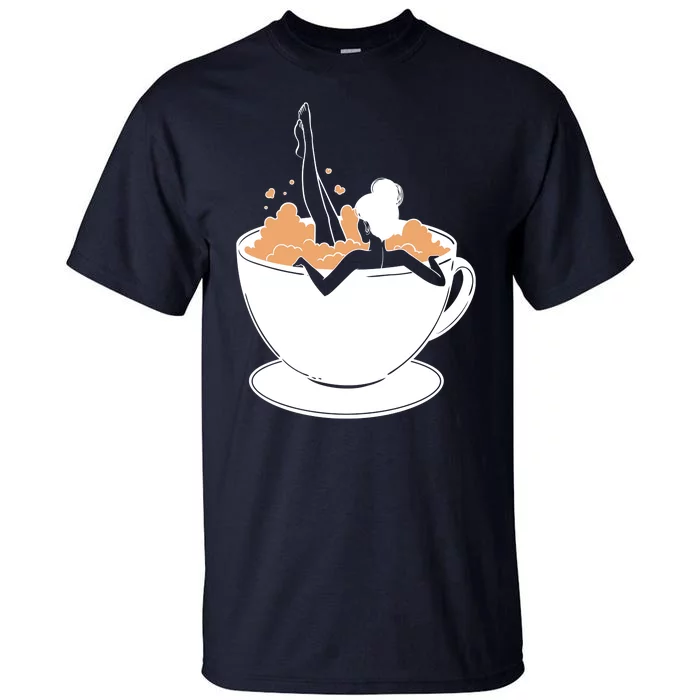 Coffee Lovers Bubble Bath Tall T-Shirt