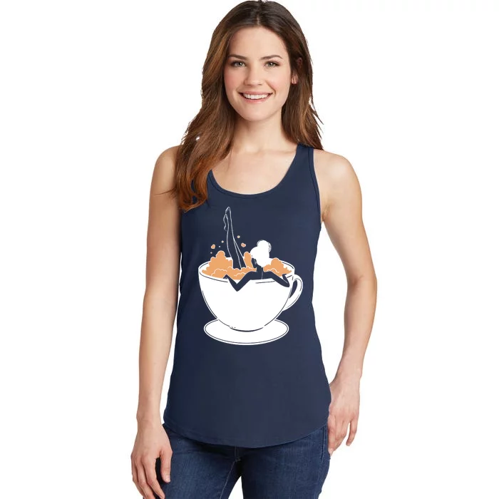 Coffee Lovers Bubble Bath Ladies Essential Tank