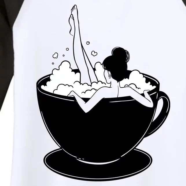 Coffee Lovers Bubble Bath Women's Tri-Blend 3/4-Sleeve Raglan Shirt