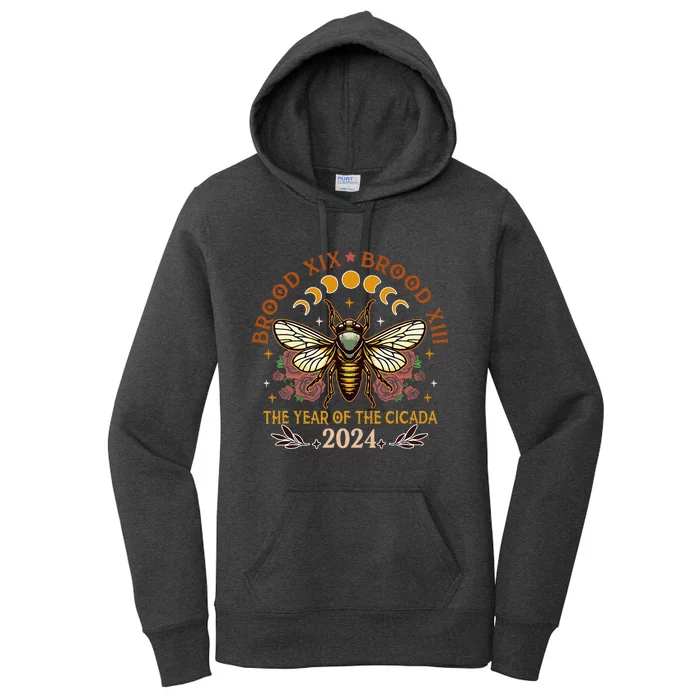 Cicada Lover Brood Xix Brood Xiii Year Of The Cicada 2024 Women's Pullover Hoodie