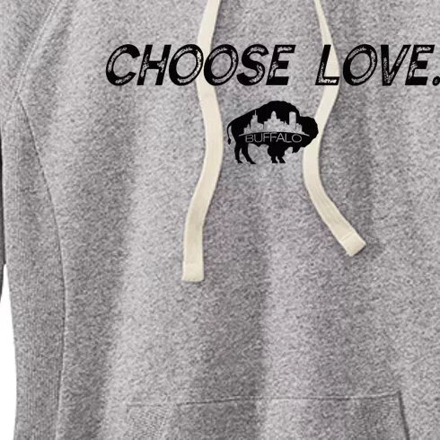 Choose Love Buffalo Stop Hate End Racism Choose Love Buffalo Women's Fleece Hoodie