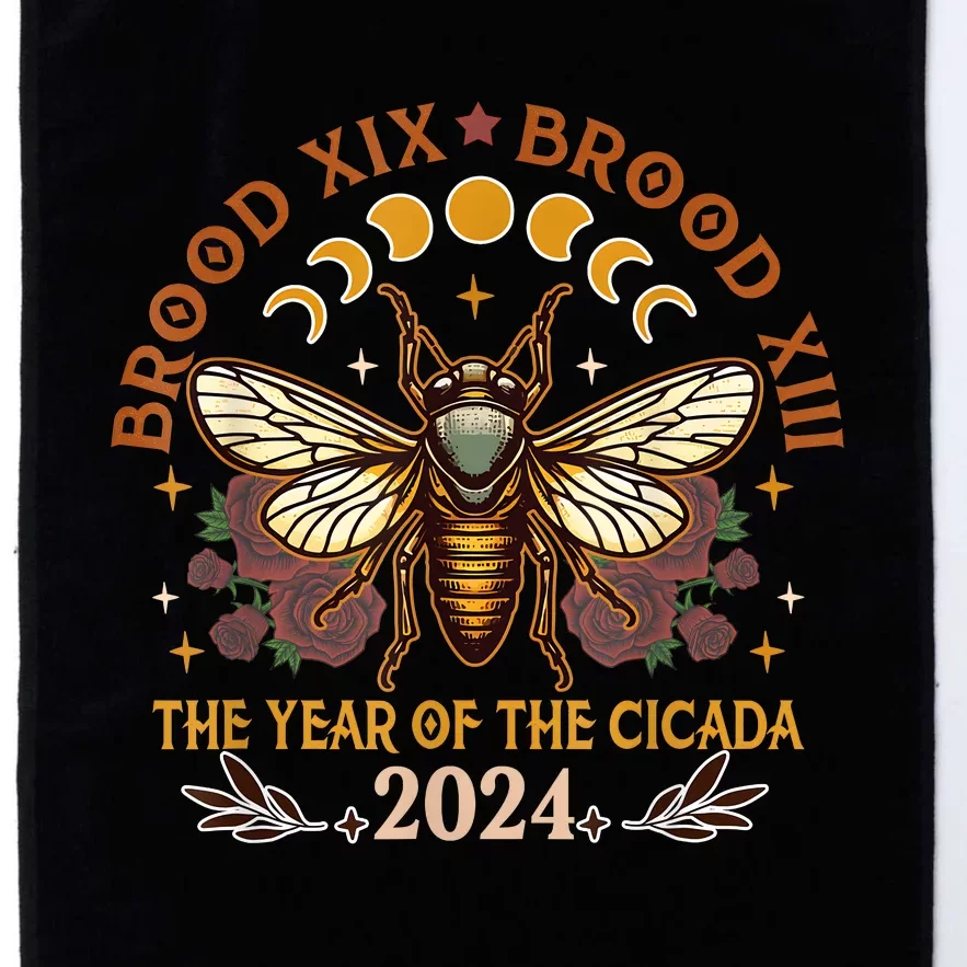 Cicada Lover Brood Xix Brood Xiii Year Of The Cicada 2024 Platinum Collection Golf Towel