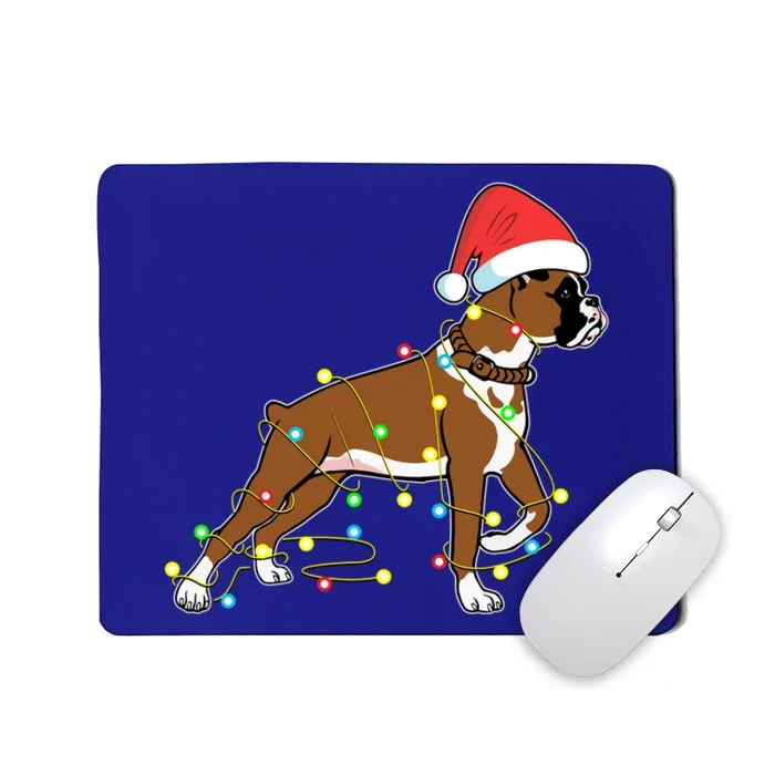 Christmas Lights Boxer Dog Lover Funny Gift Cool Gift Mousepad