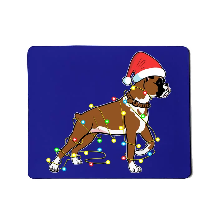 Christmas Lights Boxer Dog Lover Funny Gift Cool Gift Mousepad