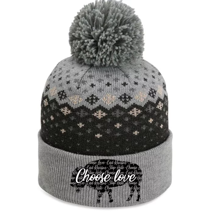 Choose Love Buffalo The Baniff Cuffed Pom Beanie