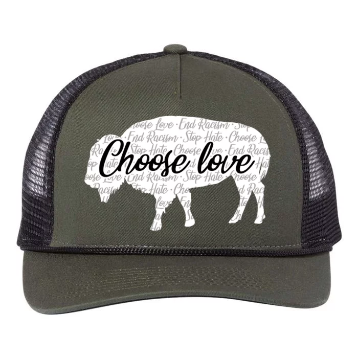 Choose Love Buffalo Retro Rope Trucker Hat Cap