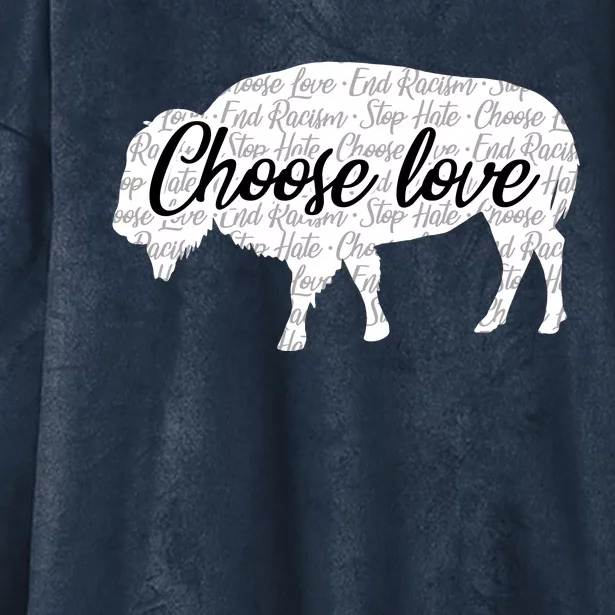 Choose Love Buffalo Hooded Wearable Blanket