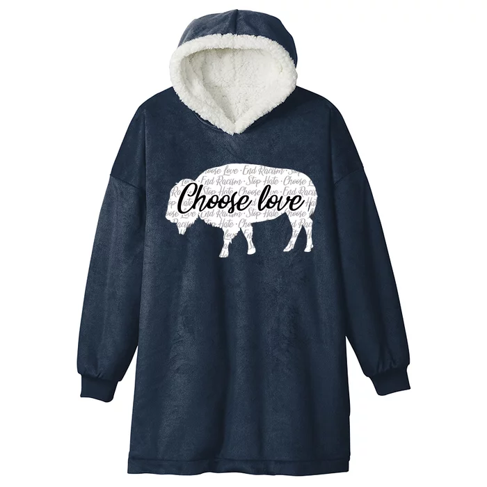 Choose Love Buffalo Hooded Wearable Blanket