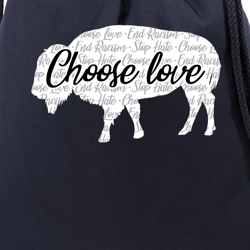 Choose Love Buffalo Drawstring Bag