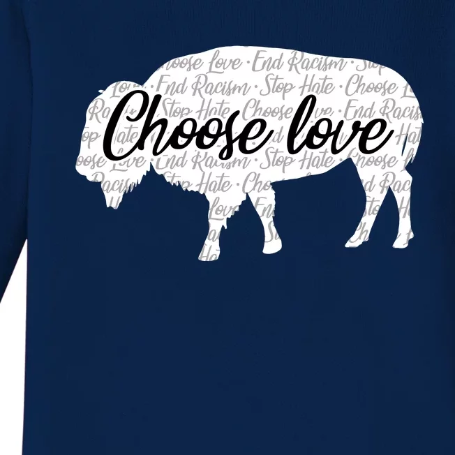 Choose Love Buffalo Baby Long Sleeve Bodysuit