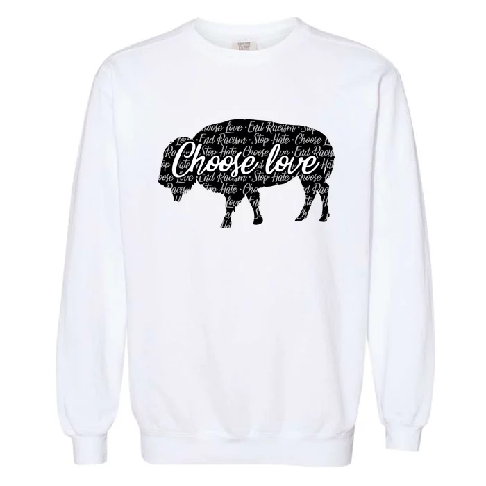 Choose Love Buffalo Garment-Dyed Sweatshirt