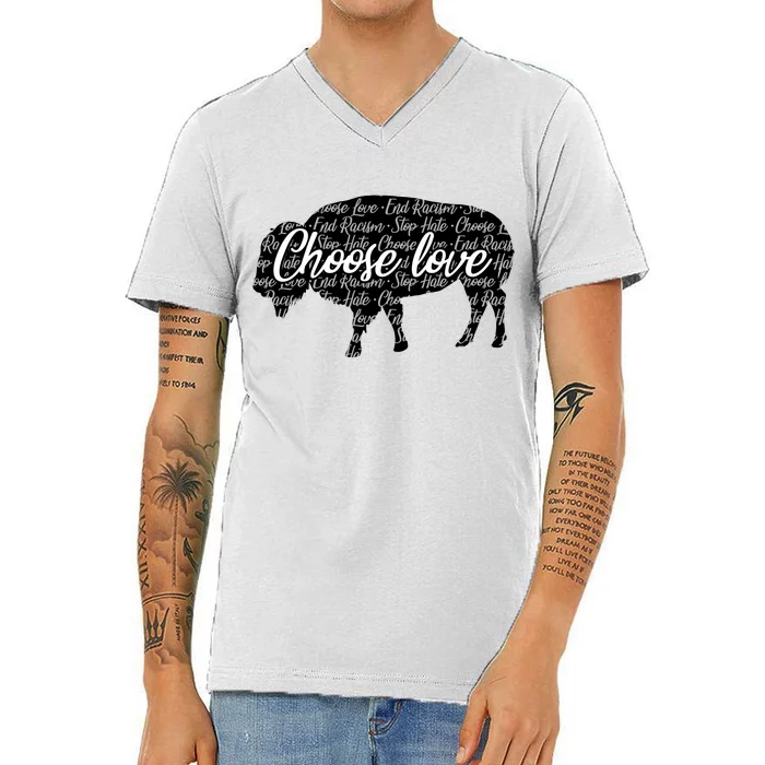 Choose Love Buffalo V-Neck T-Shirt