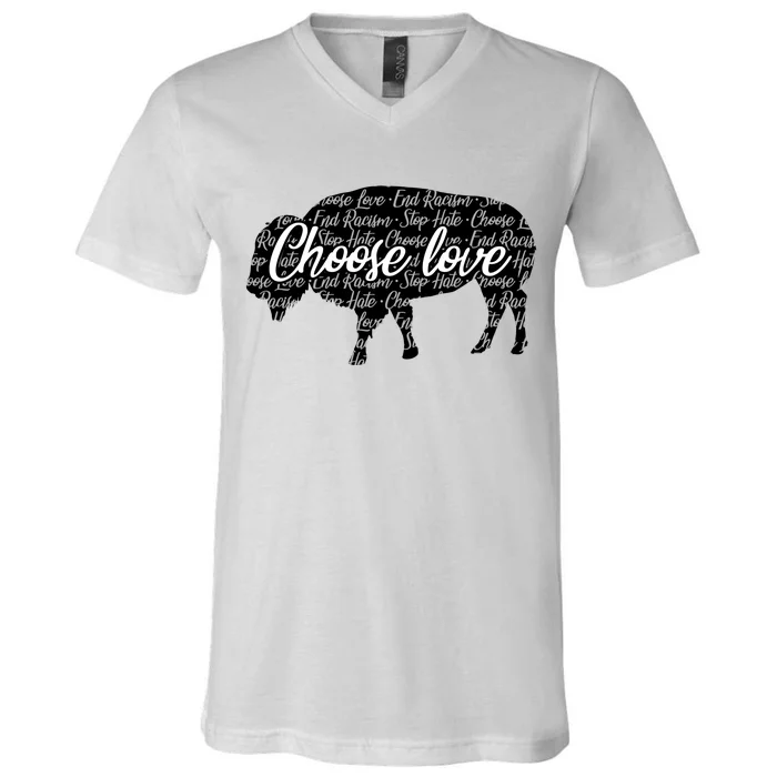 Choose Love Buffalo V-Neck T-Shirt