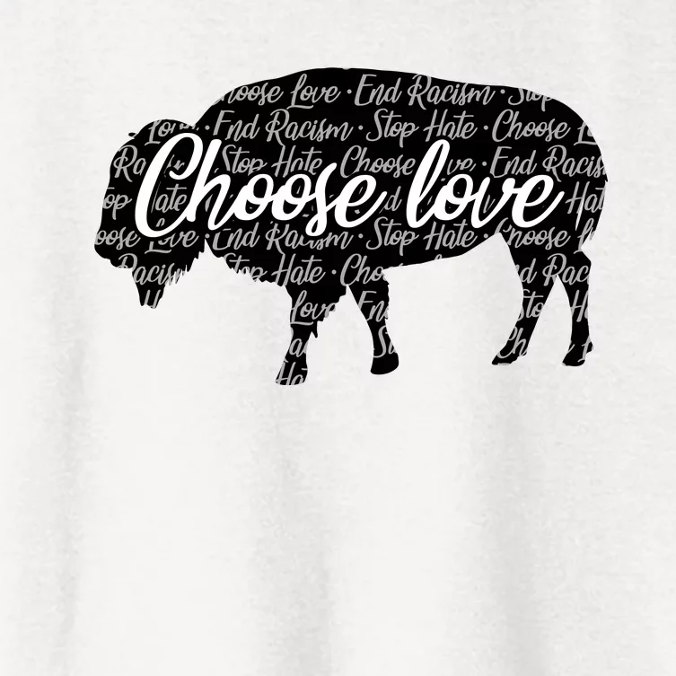 Choose Love Buffalo Women's Crop Top Tee