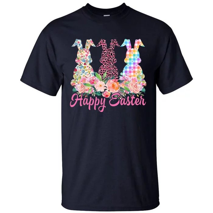 Cute Leopard Bunny Spring Hunt Eggs Rabbit Happy Easter Day Tall T-Shirt