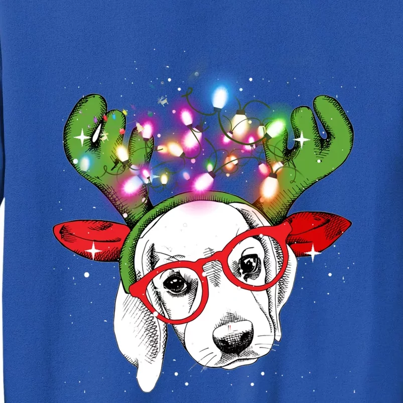 Christmas Lights Beagle Funny Xmas Funny Gift Tall Sweatshirt