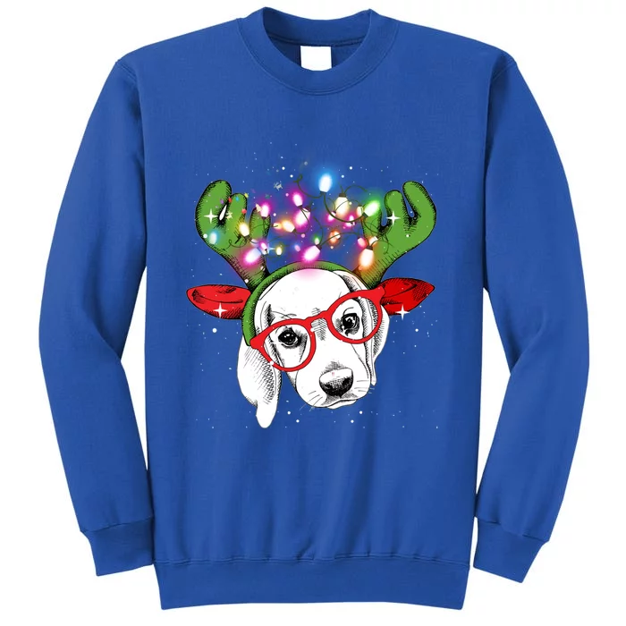 Christmas Lights Beagle Funny Xmas Funny Gift Tall Sweatshirt