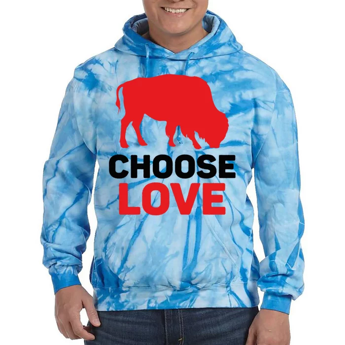 Choose Love Buffalo Gift Tie Dye Hoodie