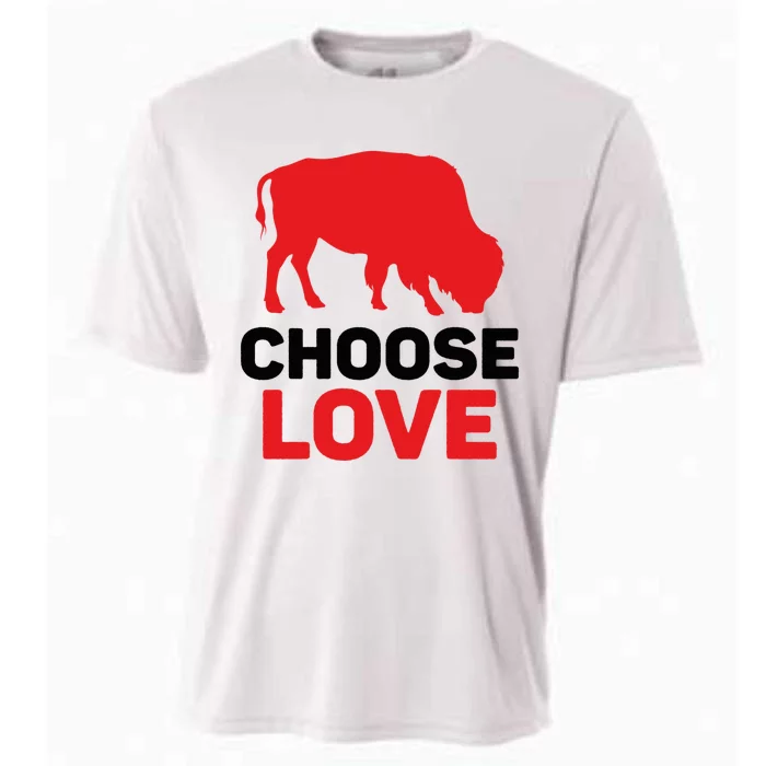 Choose Love Buffalo Gift Cooling Performance Crew T-Shirt