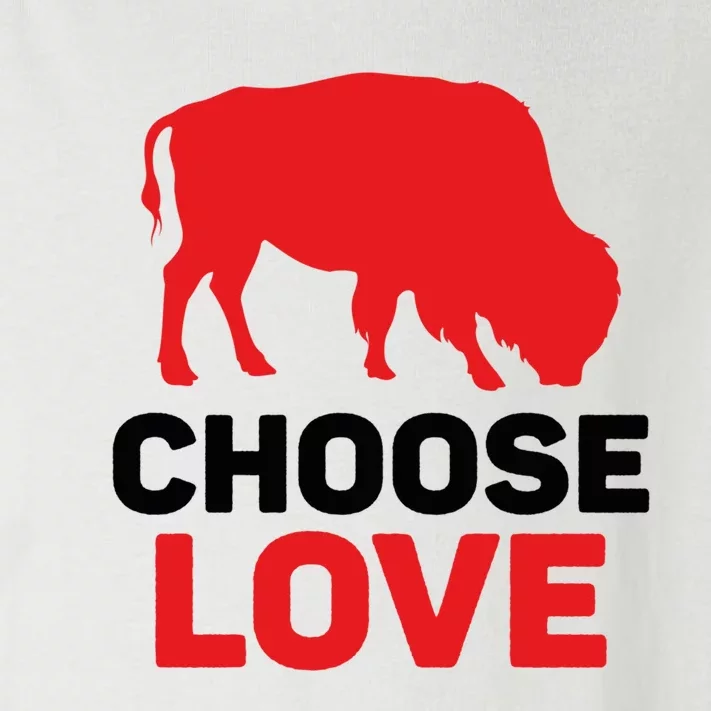 Choose Love Buffalo Gift Toddler Long Sleeve Shirt