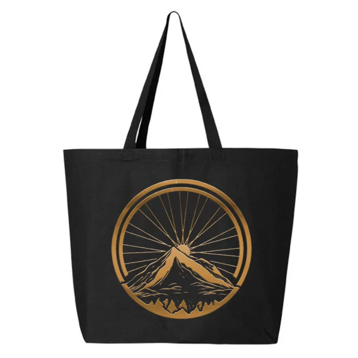 Cycling Lover Bicycle Wheel Design Mountain Bike Tour Cycle 25L Jumbo Tote