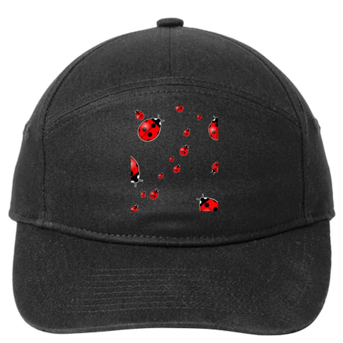 Cute Ladybugs Bugs Lover 7-Panel Snapback Hat