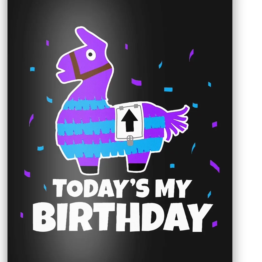 Cute Llama Birthday Party Celebration Poster