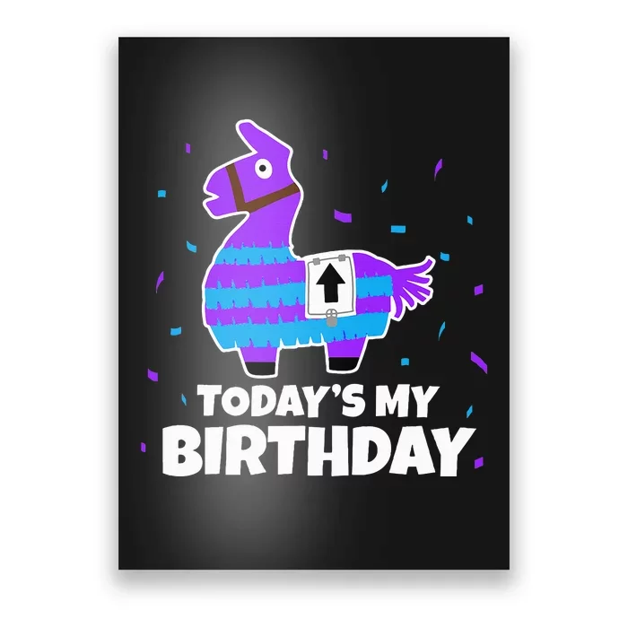 Cute Llama Birthday Party Celebration Poster