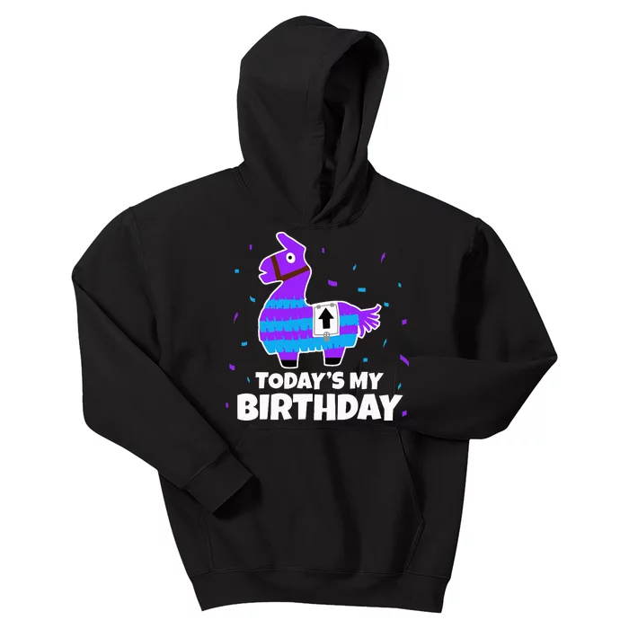 Cute Llama Birthday Party Celebration Kids Hoodie