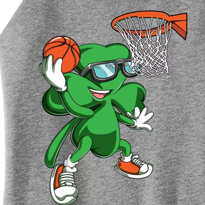 Clover Leprechaun Basketball Dunk St Patricks Day Sport Cool Gift Women’s Perfect Tri Rocker Tank