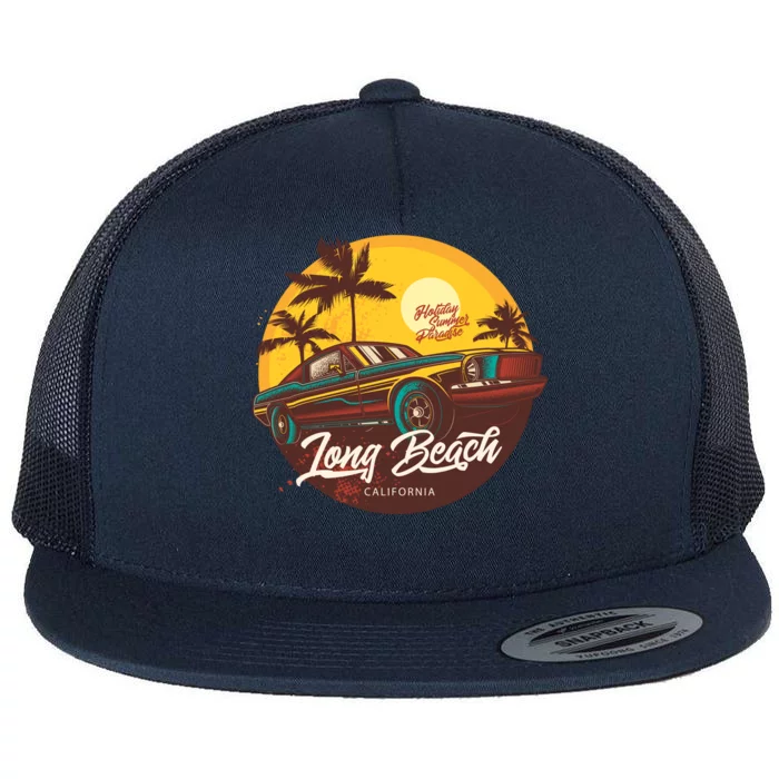 California Long Beach Flat Bill Trucker Hat