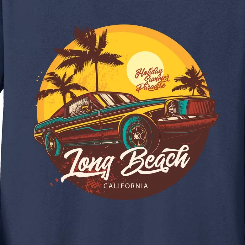 California Long Beach Kids Long Sleeve Shirt