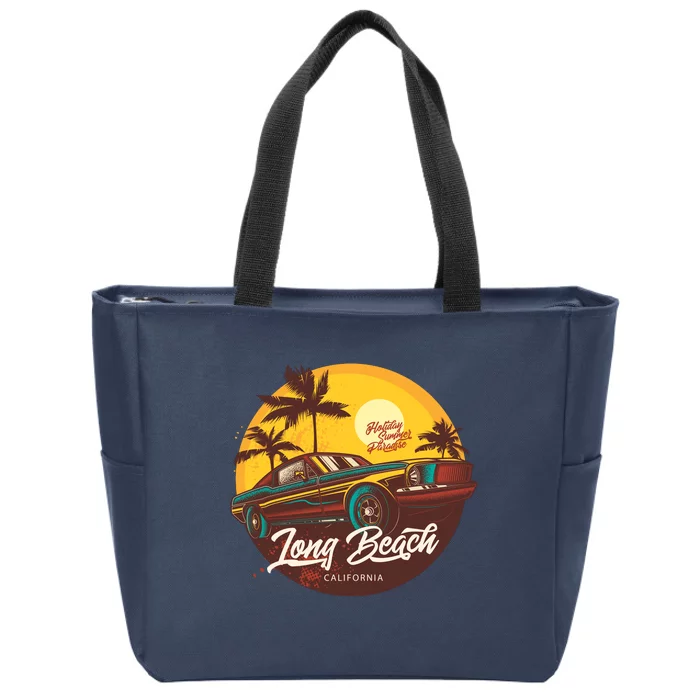 California Long Beach Zip Tote Bag