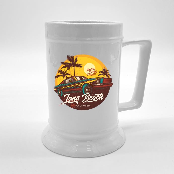 California Long Beach Front & Back Beer Stein