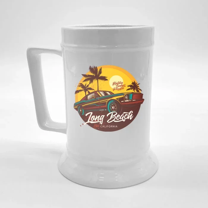 California Long Beach Front & Back Beer Stein