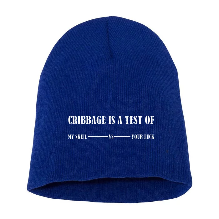 Cribbage Lover Board Game Champion Short Acrylic Beanie