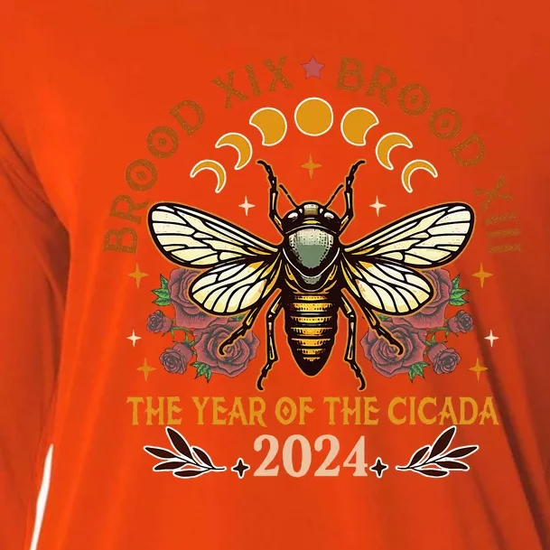 Cicada Lover Brood Xix Brood Xiii Year Of The Cicada 2024 Cooling Performance Long Sleeve Crew