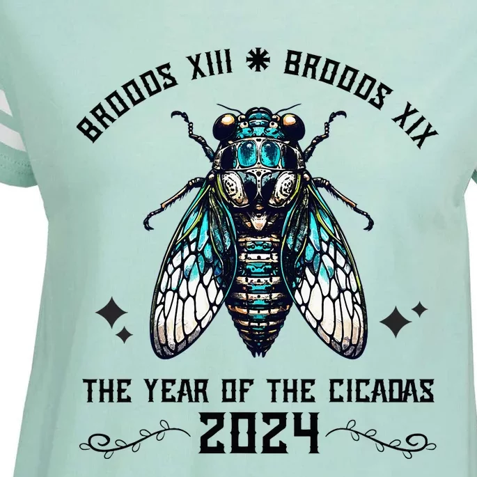 Cicada Lover Brood Xix Brood Xiii Year Of The Cicada 2024 Enza Ladies Jersey Football T-Shirt