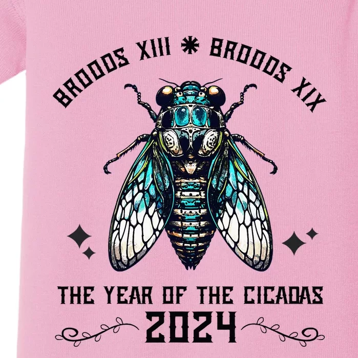 Cicada Lover Brood Xix Brood Xiii Year Of The Cicada 2024 Baby Bodysuit