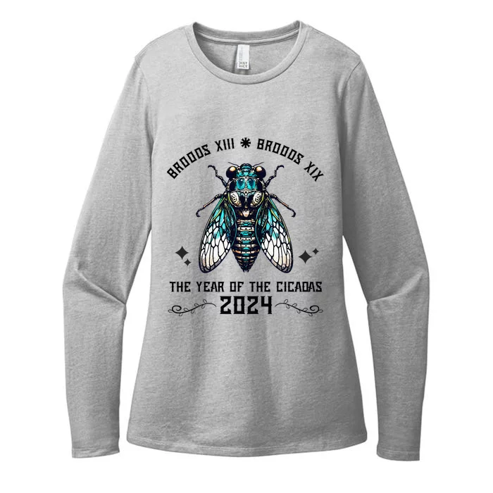 Cicada Lover Brood Xix Brood Xiii Year Of The Cicada 2024 Womens CVC Long Sleeve Shirt