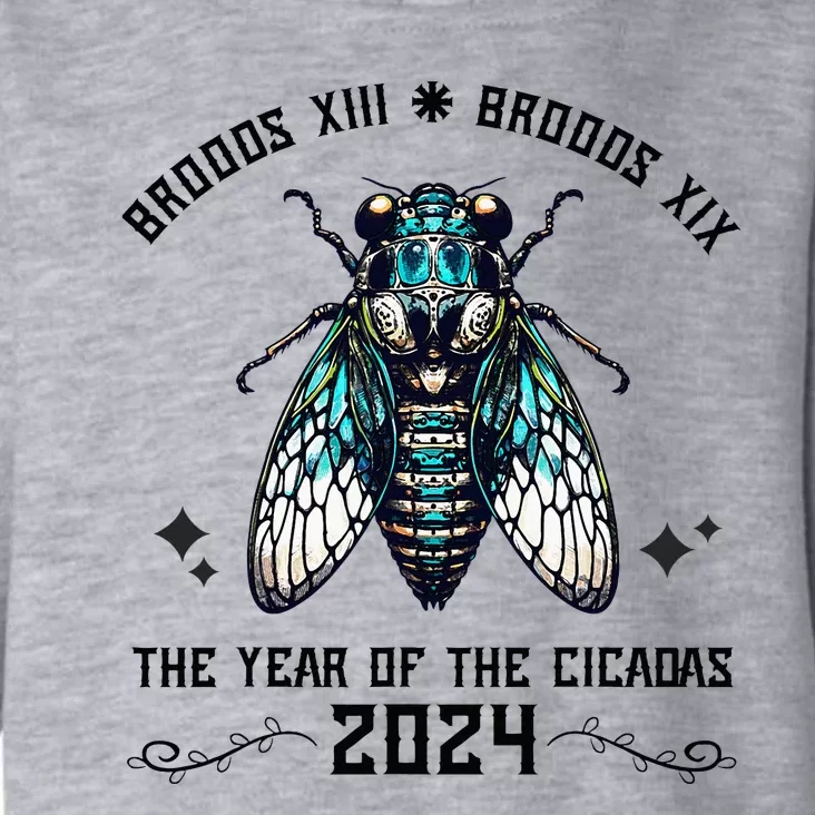 Cicada Lover Brood Xix Brood Xiii Year Of The Cicada 2024 Toddler Hoodie