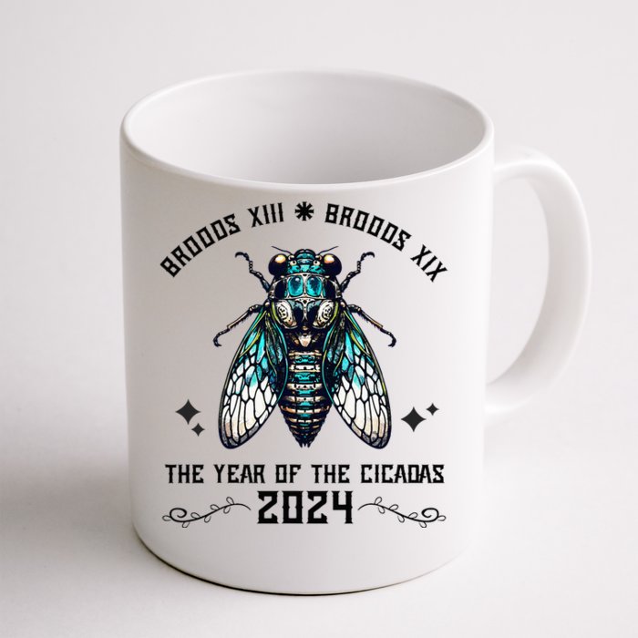 Cicada Lover Brood Xix Brood Xiii Year Of The Cicada 2024 Front & Back Coffee Mug