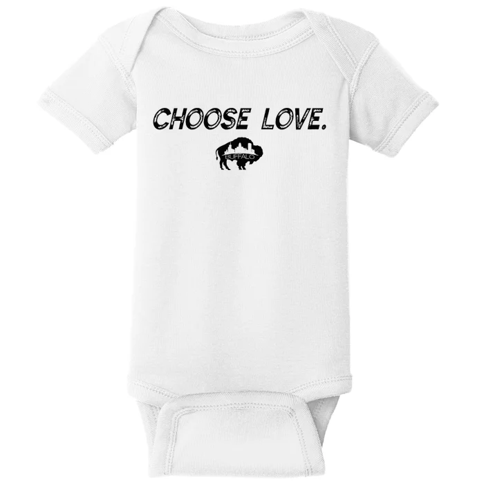 Choose Love Buffalo Stop Hate End Racism Choose Love Baby Bodysuit