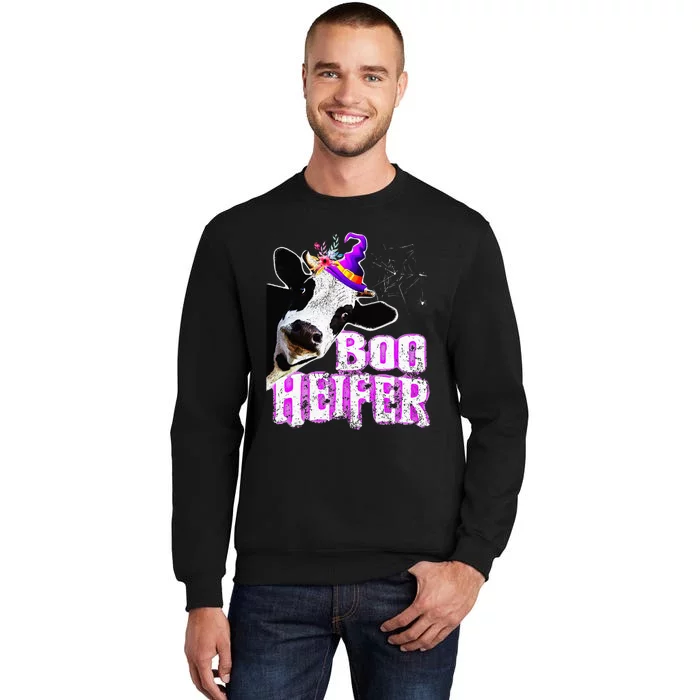 Cow Lover Boo Heifer Funny Halloween Farmer Gift Sweatshirt