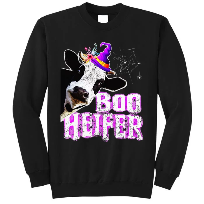 Cow Lover Boo Heifer Funny Halloween Farmer Gift Sweatshirt