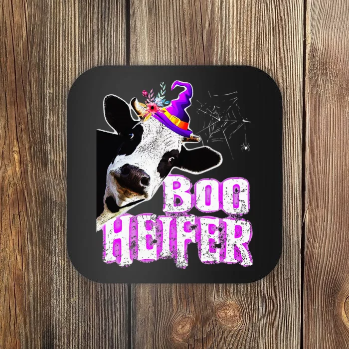 Cow Lover Boo Heifer Funny Halloween Farmer Gift Coaster